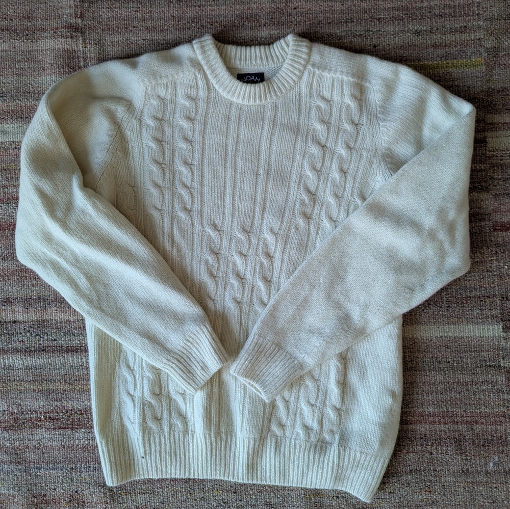 NOAH Cream Cable Knit Sweater